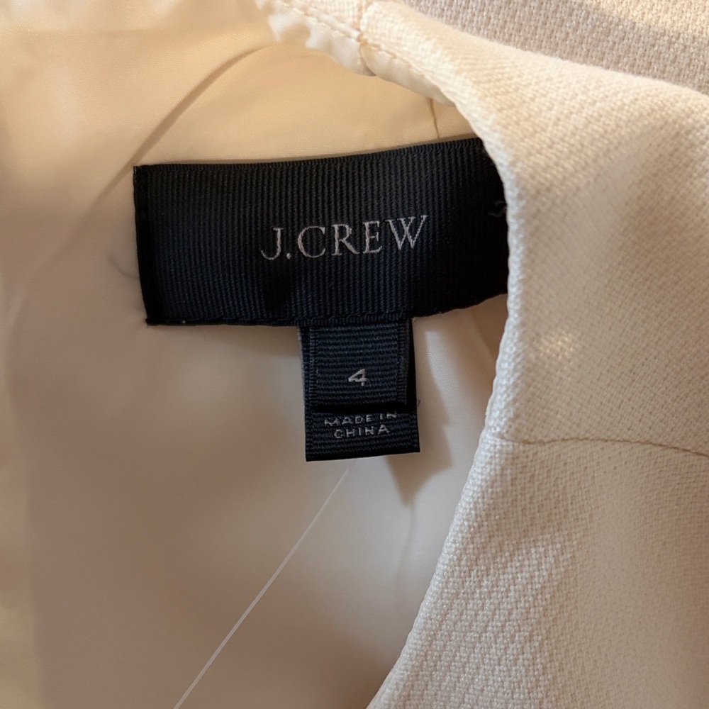 J. Crew Chic Cream Long Sleeve Dress - Picture 7 of 8